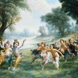 Divine Raas Leela of Lord Krishna – Traditional Vrindavan Painting